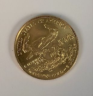 1/10 oz. fine gold coin.
