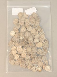 Coin lot to include, $30.00 face lot of mercury dimes and some barber dimes as well, many early date Mercury's.