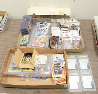 Two tray lots of trading cards to include Kobe Bryant Rookie, Tim Duncan Rookie, graded Michael Jordan cards along with approximately thirty Mark McGu
