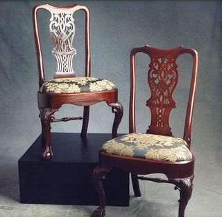 Pair Of George II Mahongay Side Chairs