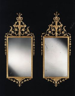 Pair Of George III Carved Giltwood Mirrors