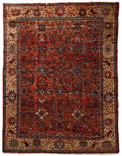 A VERY GOOD ANTIQUE ROOM SIZED HANDMADE PERSIAN CARPET