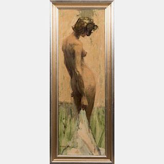 Morgan Kane (b. 1916) Nude Figure Oil on board