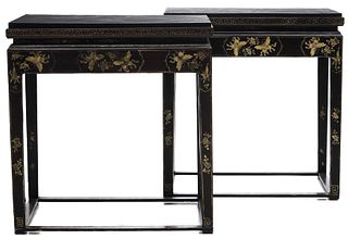 A PAIR LARGE EARLY 20TH C. CHINESE CHINOISERIE STANDS