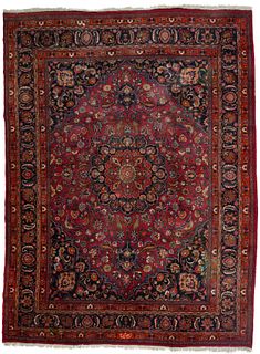 A LATE 20TH CENTURY ROOM SIZED HAND MADE PERSIAN RUG