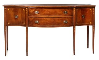 A MID TO LATE 20TH CENTURY HEPPLEWHITE SIDEBOARD