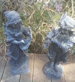 Pair of Lead Garden Statues - Courtesy Finnegan Gallery