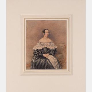 Thomas Charles Wageman (British, 1787-1863) Mary Alice Stewart Watercolor