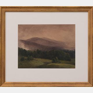 Fleury Linossier (b. 1902) Untitled (Landscape) Watercolor