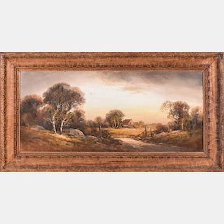 William Henry Chandler (1854-1928) Landscape with Cottage Pastel