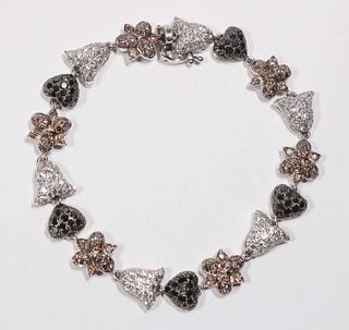 Chatila Colored Diamond & Diamond Bracelet
