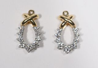 Tiffany & Co. Diamond and Gold "X" Enhancers