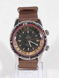 Vintage Enicar Sherpa Guide GMT World Time Watch