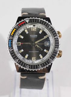 Vintage Sicura Diver Double Crown Automatic Watch