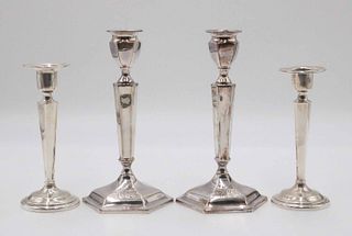 Pair of Petite Sterling Silver Candlesticks