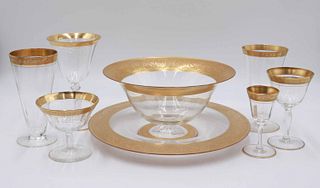 Group of Gilt-Rim Bowl and Glassware