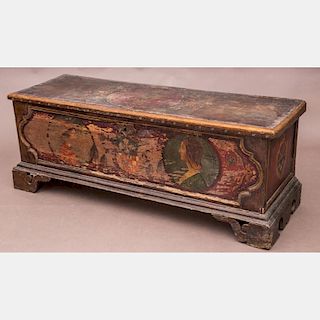 A Painted Pine Coffer, 20th Century.