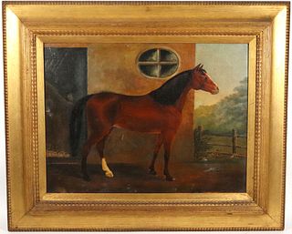 Oil on Canvas, Portrait of a Horse