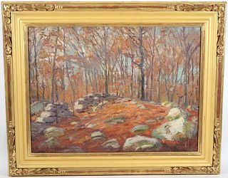 Robert E. Owen, Oil on Canvas, Autumnal Landscape