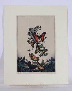 Print, Chizuko Yoshida, Butterflies