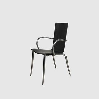 Black Wood & Chrome Dining Chair (Set of 4)