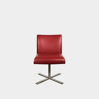 Red Leather Swivel Chair