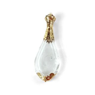 18th Century French Gold Mounted Scent Bottle 