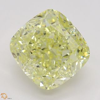 4.02 ct, Natural Fancy Yellow Even Color, VS1, Cushion cut Diamond (GIA Graded), Unmounted, Appraised Value: $79,100 