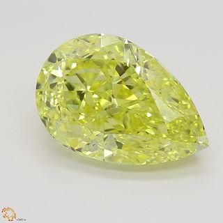 4.68 ct, Natural Fancy Intense Yellow Even Color, IF, Pear cut Diamond (GIA Graded), Unmounted, Appraised Value: $439,900 
