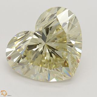 5.01 ct, Natural Fancy Light Brownish Yellow Even Color, VS1, Heart cut Diamond (GIA Graded), Unmounted, Appraised Value: $99,600 