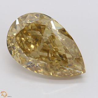 12.23 ct, Natural Fancy Brown Yellow Even Color, VVS1, Pear cut Diamond (GIA Graded), Unmounted, Appraised Value: $361,900 