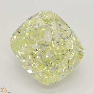 6.00 ct, Natural Fancy Light Yellow Even Color, VVS2, Cushion cut Diamond (GIA Graded), Unmounted, Appraised Value: $145,400 