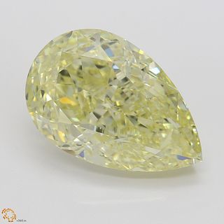 11.15 ct, Natural Fancy Light Yellow Even Color, IF, Pear cut Diamond (GIA Graded), Unmounted, Appraised Value: $490,500 
