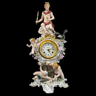 RK Dresden Meissen Style Mantle Clock
