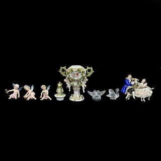 Lalique and Dresden Style Figurines