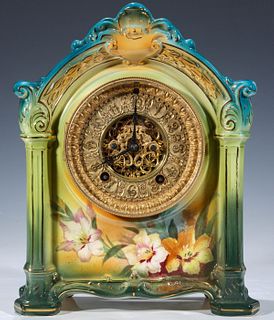 ANSONIA LA SAVOIE CHINA CLOCK WITH EXCEPTIONAL DIAL