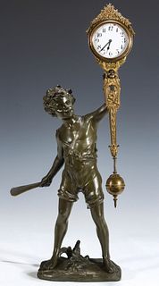 A CRICKET BOY MYSTERY CLOCK ATTRIBUTED TO JUNGHANS