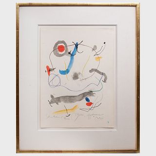 Attributed to Joan MirÃ³ (1893-1983): Untitled