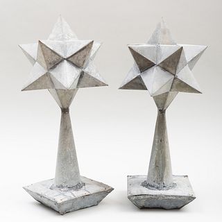 French Tôle Star Finials