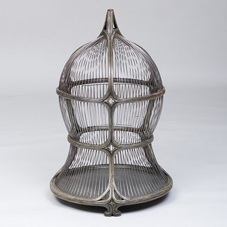Continental Green Painted Wire Birdcage