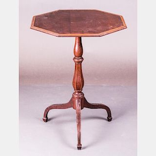 A Regency Style Mahogany Octagonal Side Table, 20th Century.