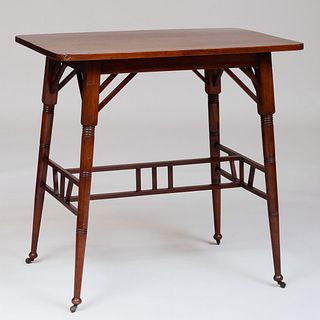English Arts and Crafts 'Liberty Style' Carved Mahogany Table