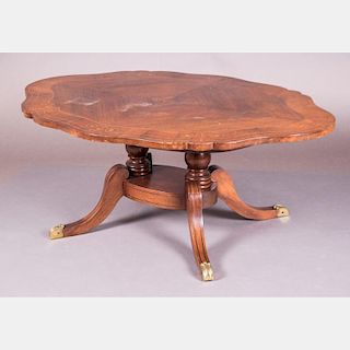A Regency Style Mahogany Low Table, 20th Century.