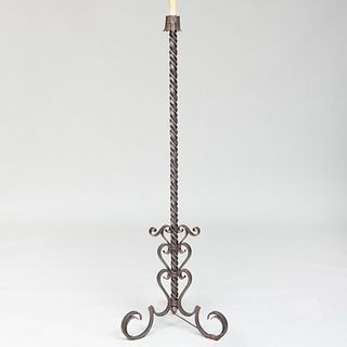 Baroque Style Wrought Iron Standing Lamp
