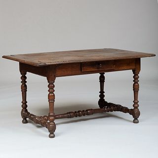 Flemish Baroque Style Stained Oak Table