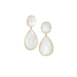 Mish Roadster Earclips,18k Gold & Mother of Pearl 