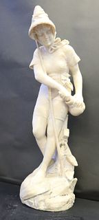 Unsigned Finely Executed Marble Sculpture.