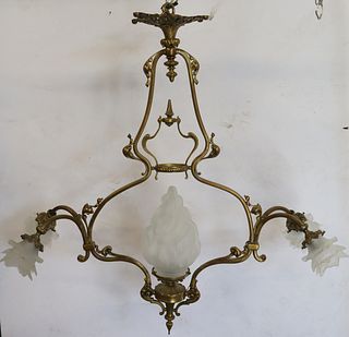 Antique French Gilt Bronze Chandelier With