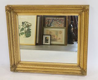 Antique Gilt And Gessoed Mirror / Frame.
