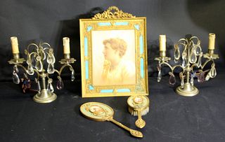 Grouping Of Assorted Antique Vanity Items.